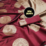 Luxurious  Jacquard Woven Litchi Silk Saree