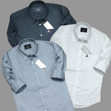 Cotton Solid Full Sleeves Regular Fit Mens Casual Shirt Pack Of 3