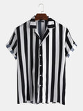 Cotton Stripes Half Sleeves Regular Fit Casual Shirt