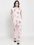 Darzi Women's Polyester Floral Print Jumpsuit
